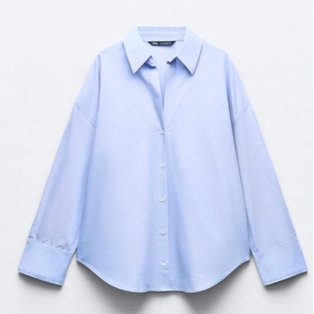 Zara Oxford button down blouse size XL